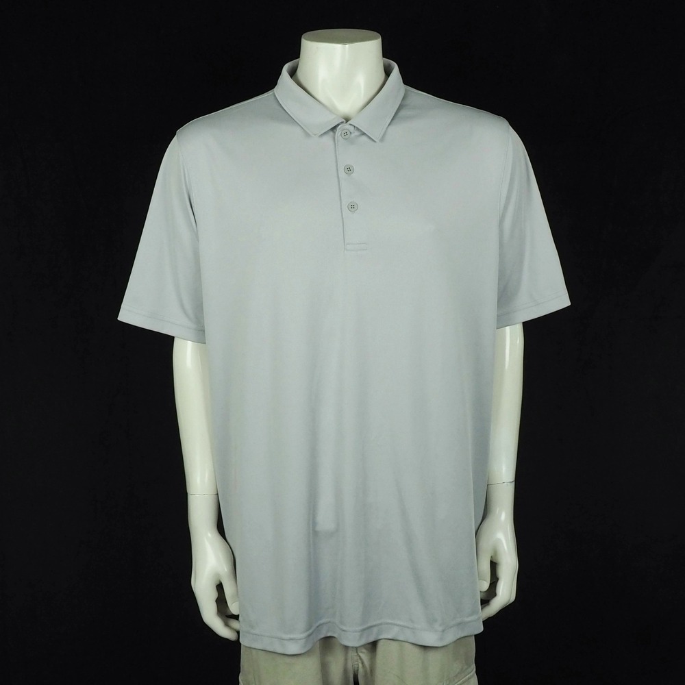 Puma Golf Gamer Golf Polo Shirt Mens 2XL XXL Gray Performance Wicking Blend